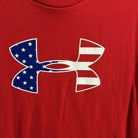 Under Armour youth XL red patriotic shirt. - Picture 2 of 5